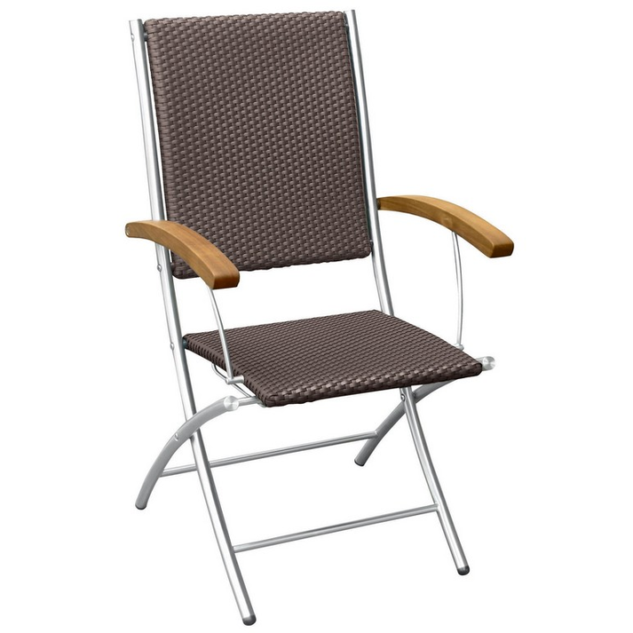 Ξύλινη Πτυσσόμενη Πολυθρόνα Χαμηλής Πλάτης Με Ανοξείδωτο Σκελετό Χωρίς Θέσεις, Teak