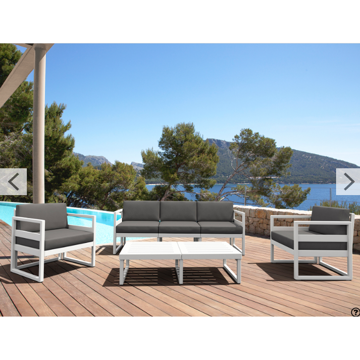 MYKONOS SET 3ΘΕΣ.SILVER GREY ΜΕ ΜΑΞ.(3ΘΕΣ.+2ΠΟΛ.+ΤΡΑΠ 130εκ.)