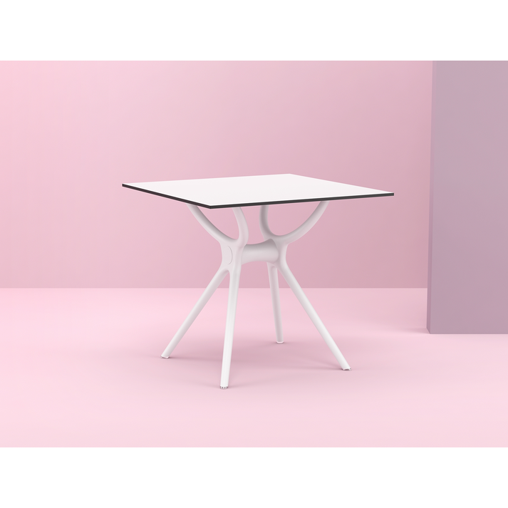AIR ΤΡΑΠΕΖΙ 80Χ80Χ74εκ. WHITE LAMINATE 12mm