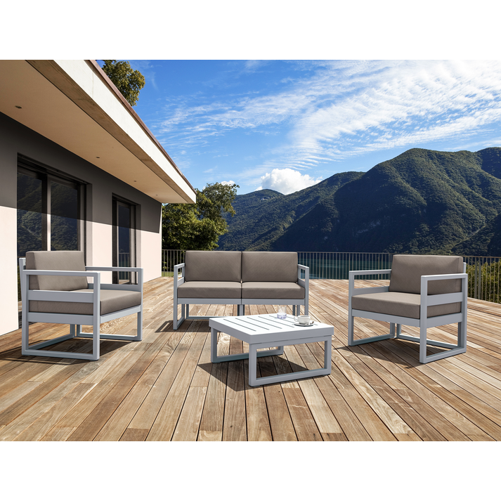 MYKONOS SET 2ΘΕΣ.SILVER GREY ΜΕ ΜΑΞ.(2ΘΕΣ.+2ΠΟΛ.+ΤΡΑΠ 65εκ.)