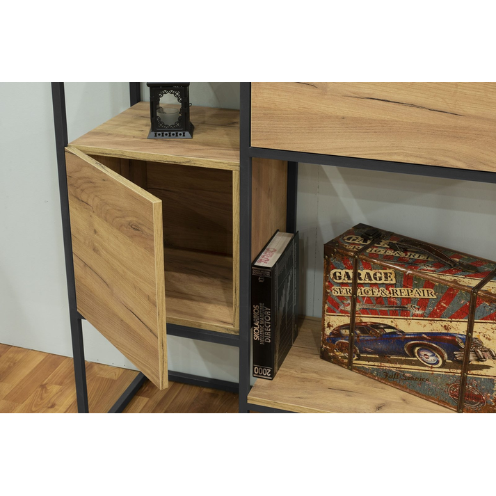Βιβλιοθήκη IRON Ελληνικής Κατασκευής LNA 116x40x201cm
