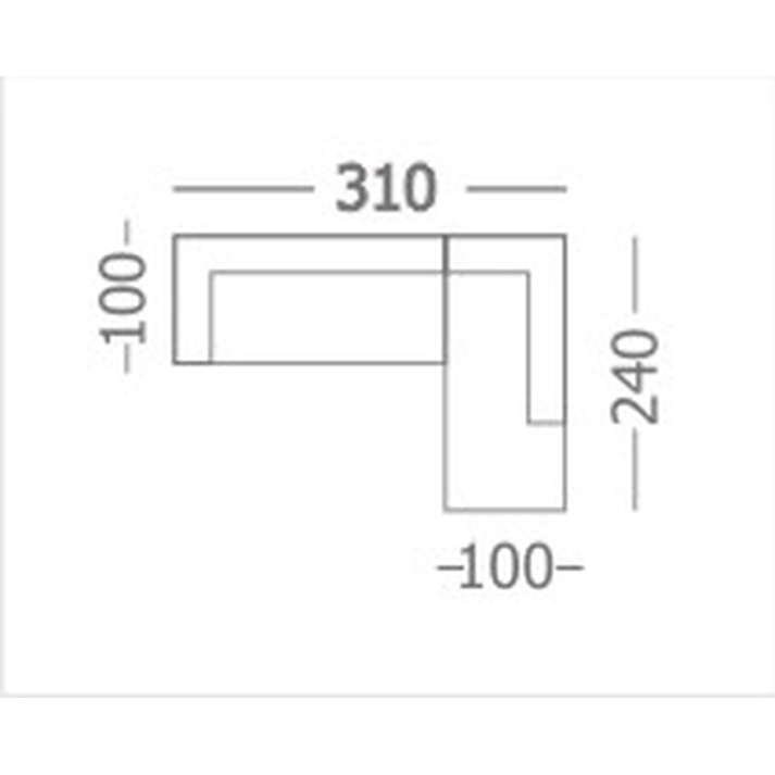 Γωνιακός καναπές ελληνικής κατασκευής 310*240*100 krj isabella