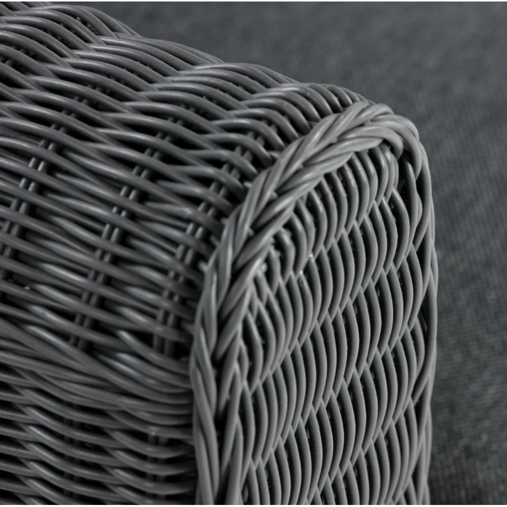 JONAH ΚΑΝΑΠΕΣ 3Θ ΑΝΘΡΑΚΙ RATTAN 200Χ86Χ82cm
