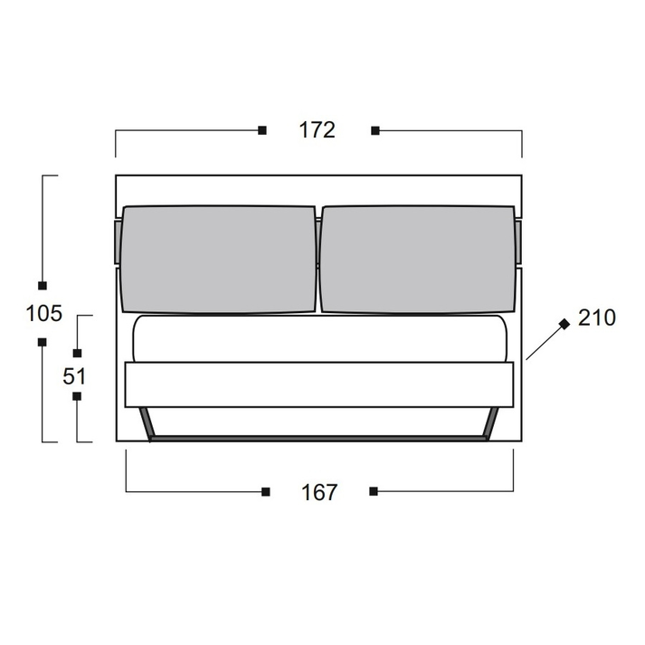 JOY 8 Κρεβάτι Ελληνικής Κατασκευής 172x210xH105cm (Για Στρώμα 160x200)