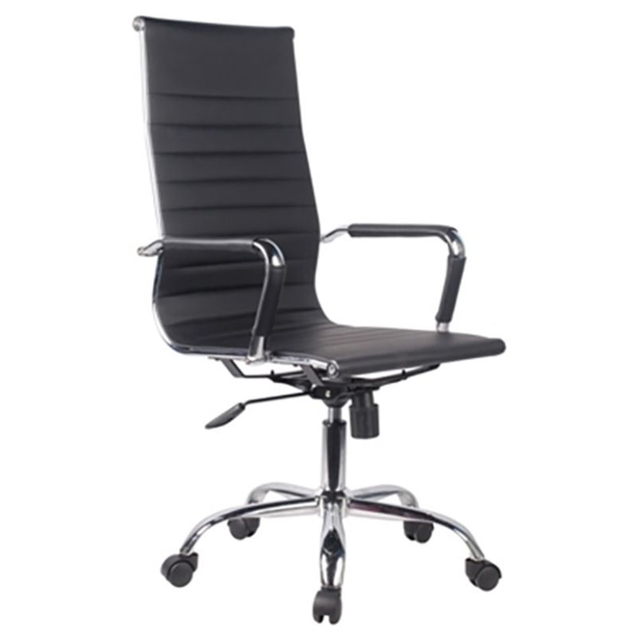 Καρέκλα Γραφείου ΔΙΩΝΗ Μαύρο PU 55x60x104-111cm