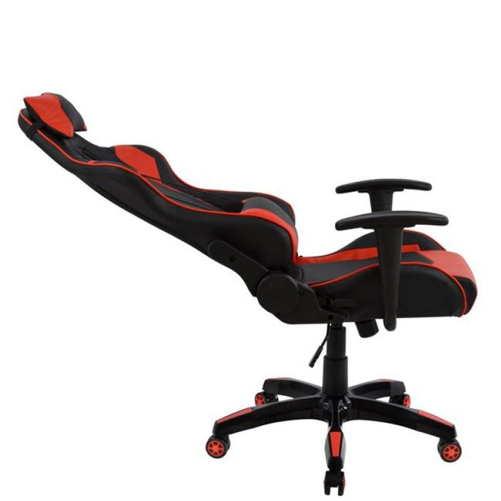 Πολυθρόνα Γραφείου Gaming ΚΥΛΛΗΝΗ Κόκκινο/Μαύρο PVC 66x67x127-135cm