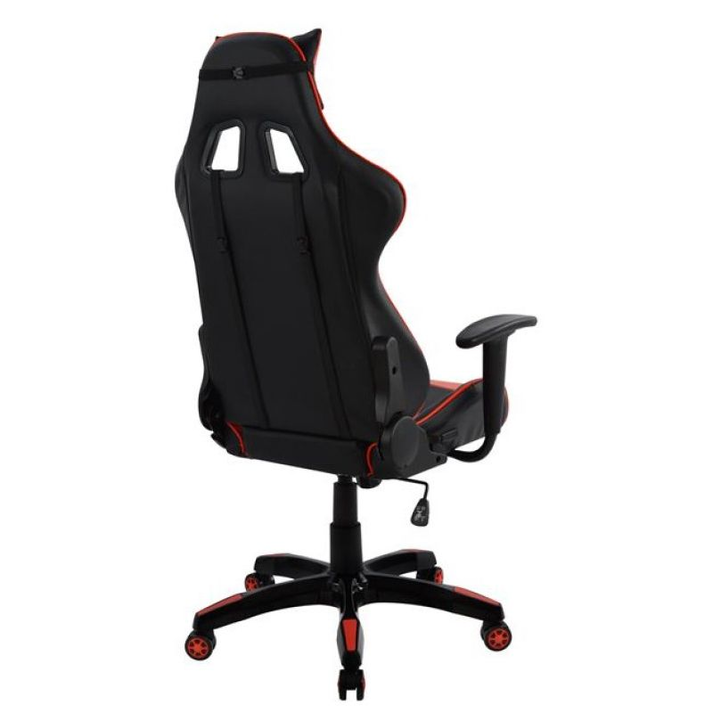 Πολυθρόνα Γραφείου Gaming ΚΥΛΛΗΝΗ Κόκκινο/Μαύρο PVC 66x67x127-135cm