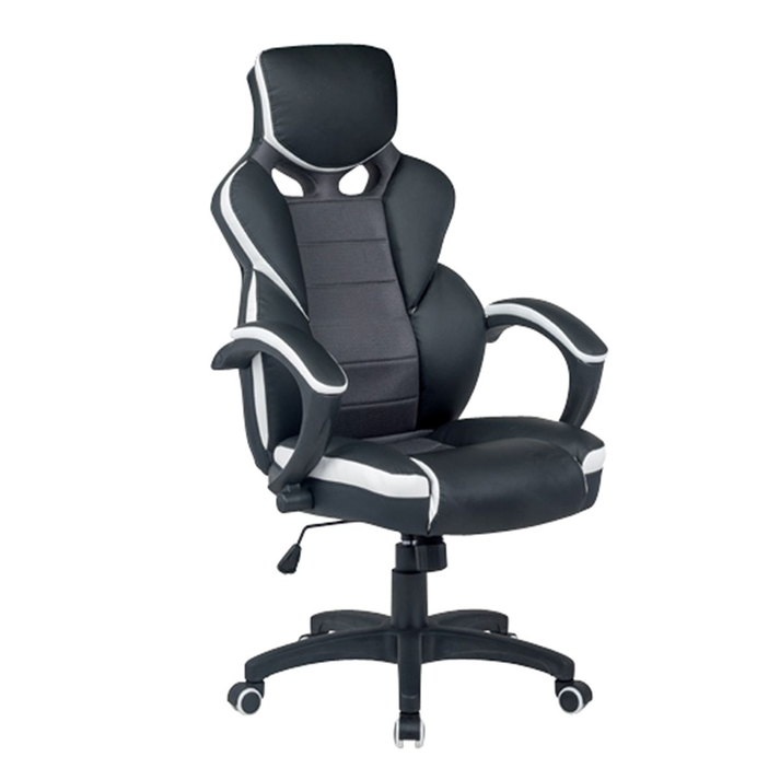 Καρέκλα Γραφείου Gaming ΚΛΕΟΝΙΚΗ Μαύρο/Λευκό 65x72x118-126cm