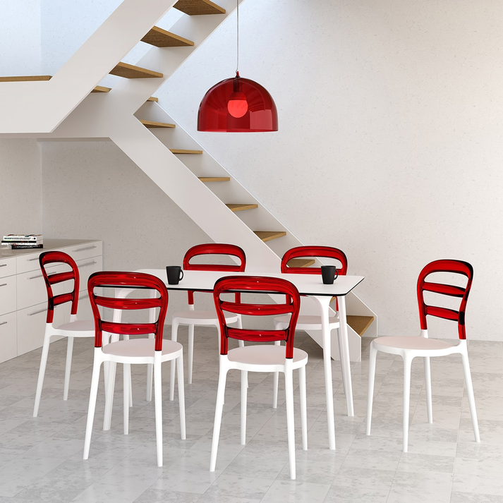 BIBI WHITE/RED TRANSP.ΚΑΡΕΚΛΑ