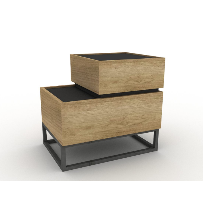 ΚΟΜΟΔΙΝΟ  IRON  LNA  2 ΣΥΡΤΑΡΙΑ 60x42x58 - 40x42x20