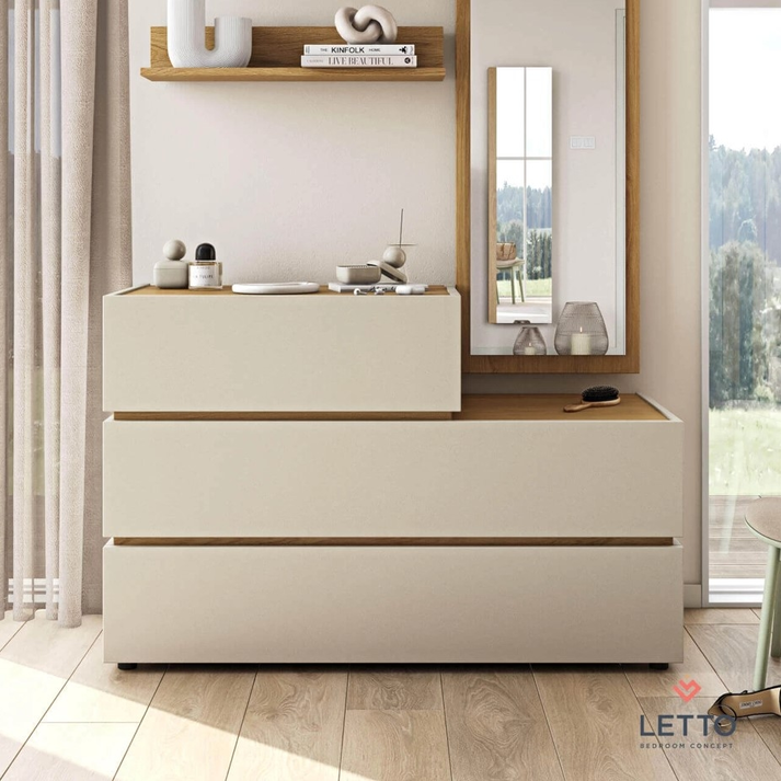 LOFT Τουαλέτα με 3 Συρτάρια Ελληνικής Κατασκευής 120x45xH80cm