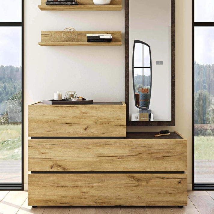 LOFT Τουαλέτα με 3 Συρτάρια Ελληνικής Κατασκευής 120x45xH80cm