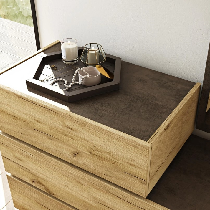 LOFT Τουαλέτα με 3 Συρτάρια Ελληνικής Κατασκευής 120x45xH80cm