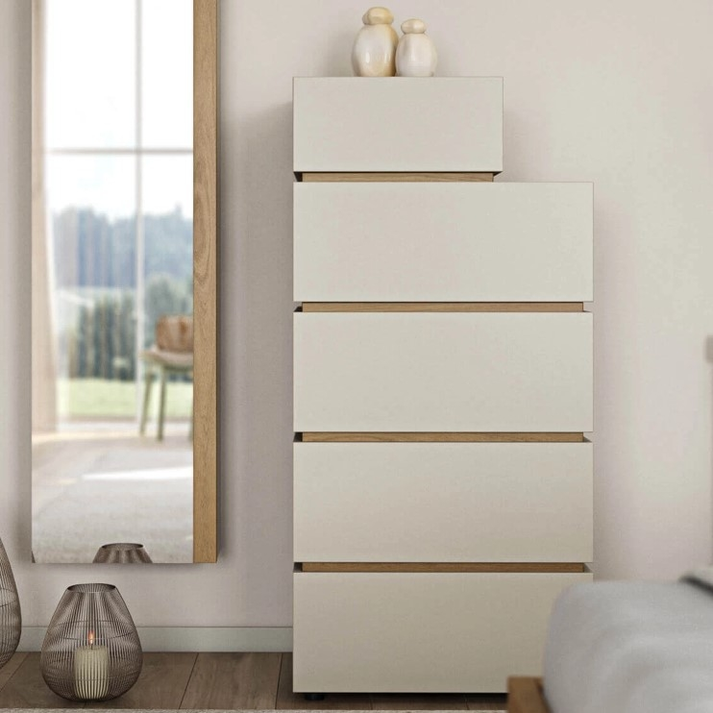 LOFT Συρταριέρα με 5 Συρτάρια Ελληνικής Κατασκευής 60x45xH126cm 