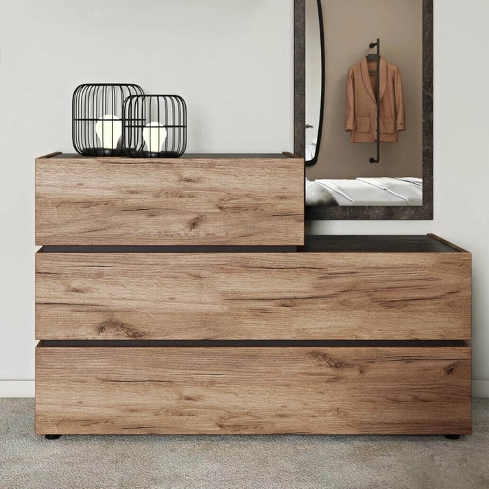 LOFT Τουαλέτα με 3 Συρτάρια Ελληνικής Κατασκευής 120x45xH80cm