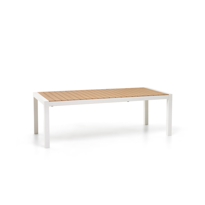 SANTORINI ΤΡΑΠΕΖΙ ΕΠΕΚΤΕΙΝΟΜΕΝΟ ΛΕΥΚΟ 163/223X95X75cm