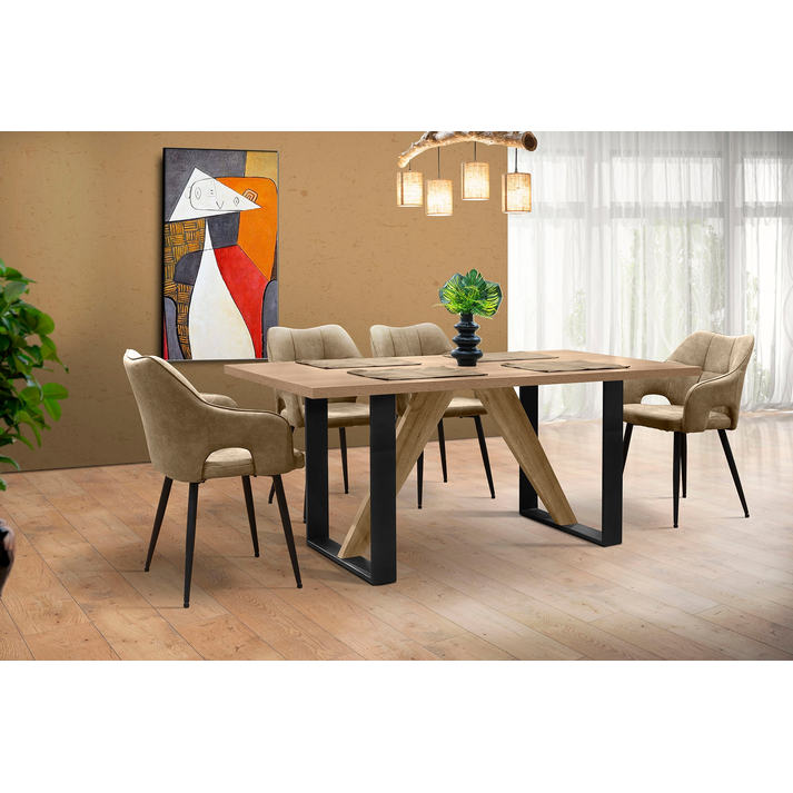 ΤΡΑΠΕΖΙ MAISON ΜΕΤΑΛΛΙΚΟΣ ΣΚΕΛΕΤΟΣ 180X90X75 ΕΛΛΗΝΙΚΗΣ ΚΑΤΑΣΚΕΥΗΣ LNA