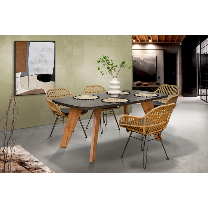 ΤΡΑΠΕΖΙ MARILYN ΜΕ ΟΒΑΛ ΕΠΙΦΑΝΕΙΑ 175X95X75 ΕΛΛΗΝΙΚΗΣ ΚΑΤΑΣΚΕΥΗΣ LNA