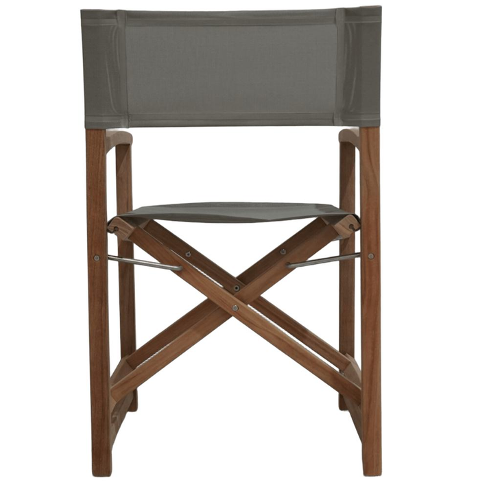 DOPO Πολυθρόνα Σκηνοθέτη Teak Με Taupe Textiline 58x52x86cm