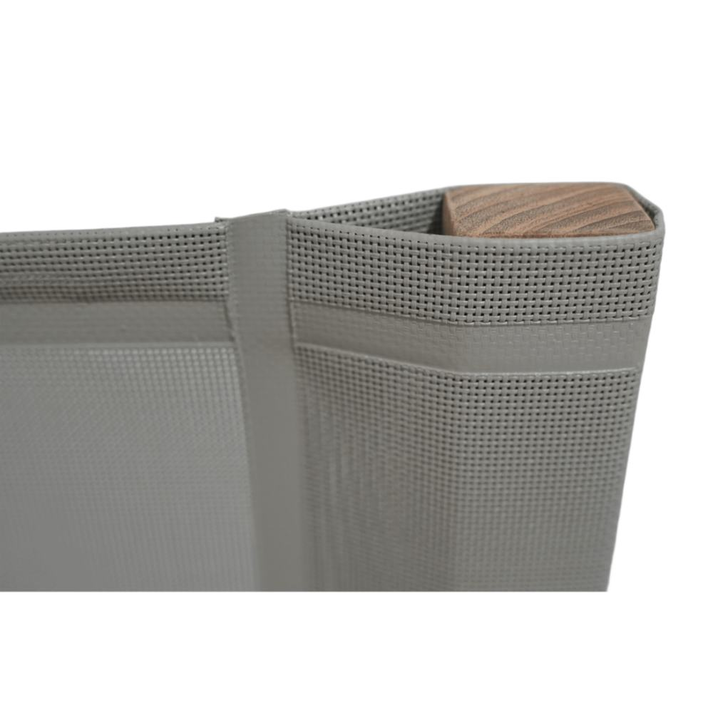 DOPO Πολυθρόνα Σκηνοθέτη Teak Με Taupe Textiline 58x52x86cm