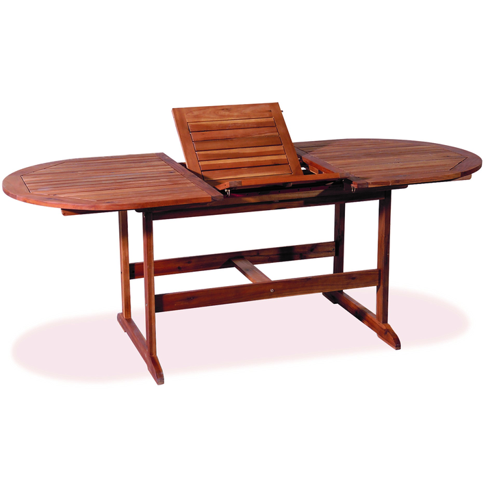 Ξύλινο Επεκτεινόμενο Τραπέζι Acacia Wood 180 + 60 = 240 x 100 x 72cm