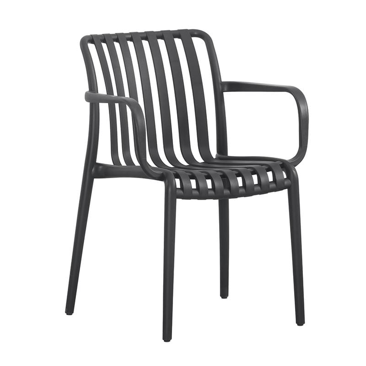 MODA-H Πολυθρόνα Στοιβαζόμενη, PP - UV Protection Απόχρωση Μαύρο