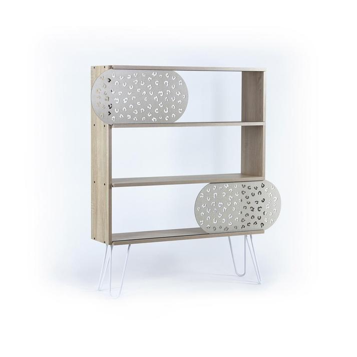 Βιβλιοθήκη ILLIA No 3 Δρυς/Λευκό 94x25x117cm