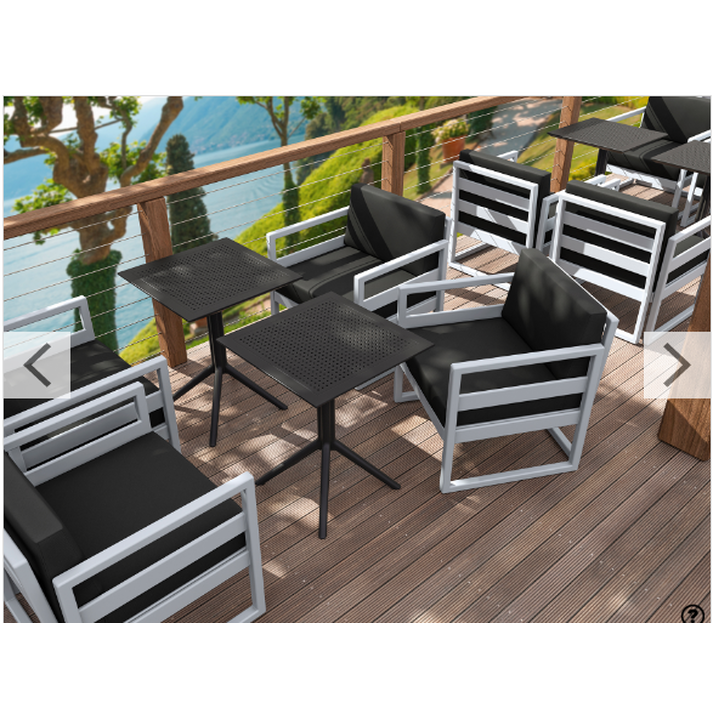 MYKONOS SET 3ΘΕΣ.SILVER GREY ΜΕ ΜΑΞ.(3ΘΕΣ.+2ΠΟΛ.+ΤΡΑΠ 130εκ.)