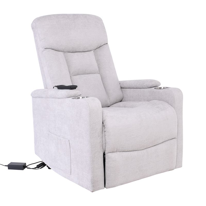 NANCY Lift-Relax Πολυθρόνα Σαλονιού - Καθιστικού, Ύφασμα Αν.Γκρι (ηλεκτρική ανάκληση)