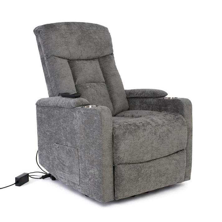 NANCY Lift-Relax Πολυθρόνα Σαλονιού - Καθιστικού, Ύφασμα Σκ.Γκρι (ηλεκτρική ανάκληση)