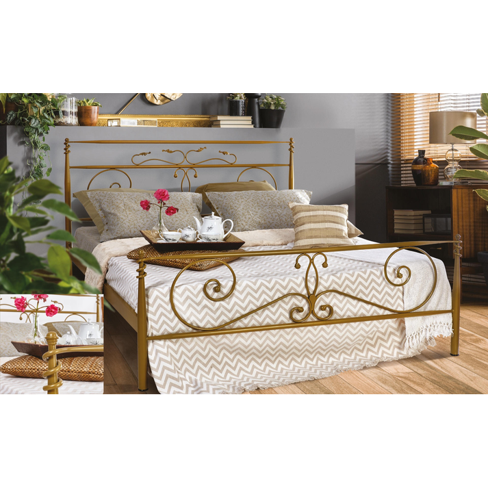 Metal Bed No72 White 150/160