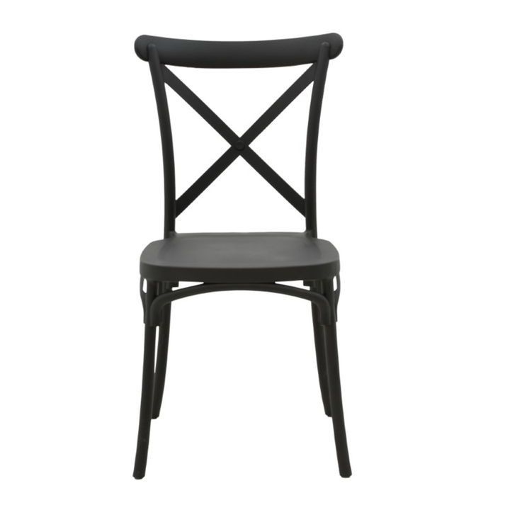 Napoli Stackable Polypropylene Chair Black 48x52x91 cm