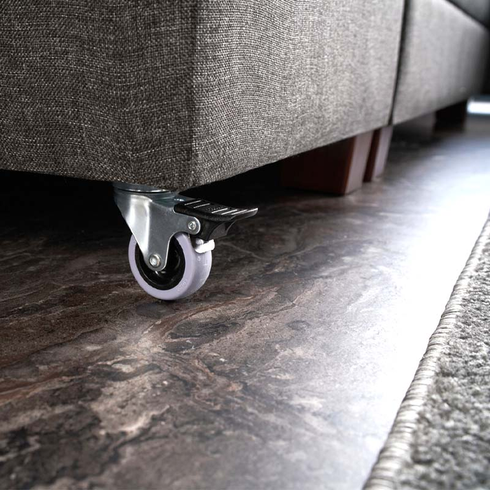 Γωνιακός καναπές - κρεβάτι Manama δεξιά γωνία υφασμάτινος χρώμα ανθρακί 280x206x85εκ.