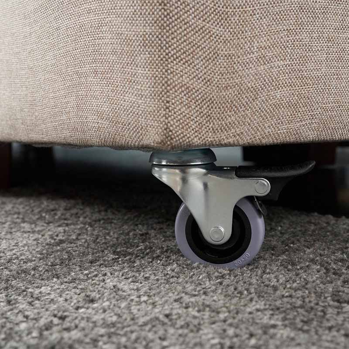 Γωνιακός καναπές - κρεβάτι Manama αριστερή γωνία υφασμάτινος χρώμα κρεμ 280x206x85εκ.