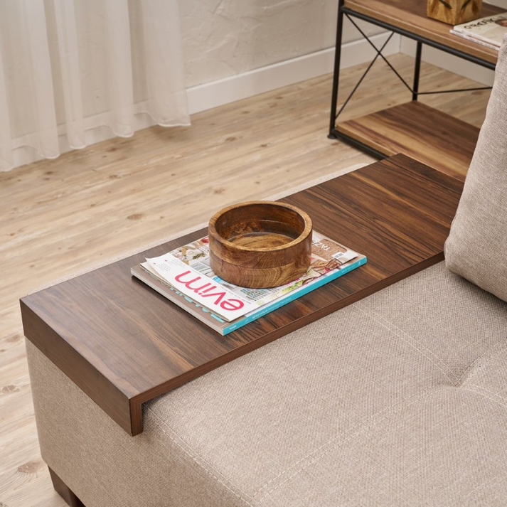 Καναπές - κρεβάτι πολυμορφικός Perenna τριθέσιος υφασμάτινος χρώμα κρεμ 233x93x83εκ.