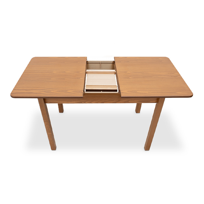 Σετ τραπεζαρίας Bergen-Virginia 5 τμχ μασίφ ξύλο-MDF με επεκτεινόμενο τραπέζι 120/150x68x77εκ.