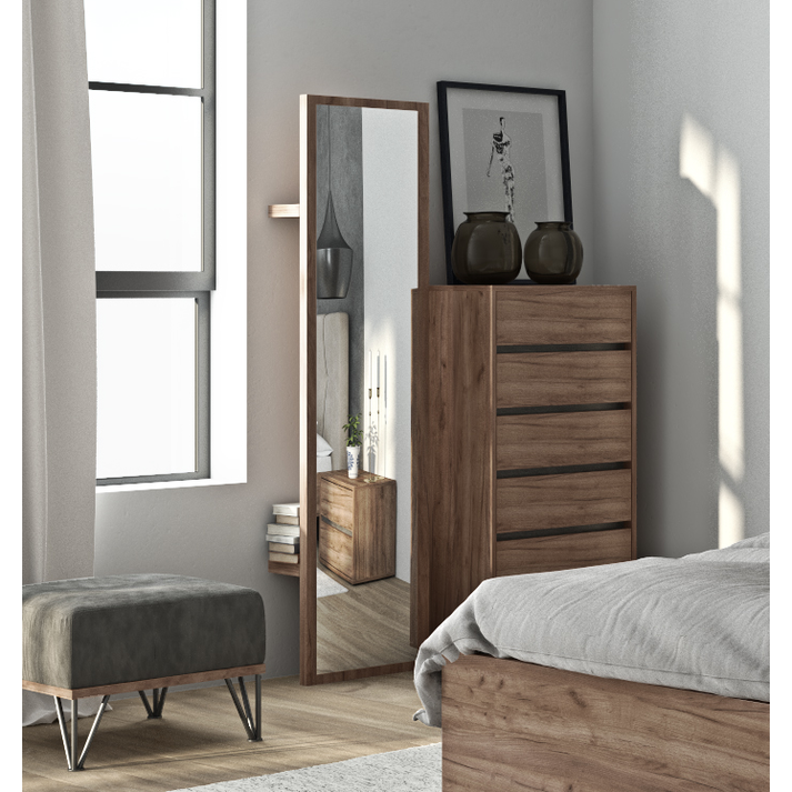 Full-length mirror with 2 hangers 45x22xH180cm