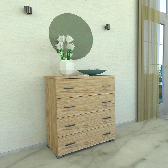 No39 Chest of Drawers 4 Deep Drawers 80x45xH94cm
