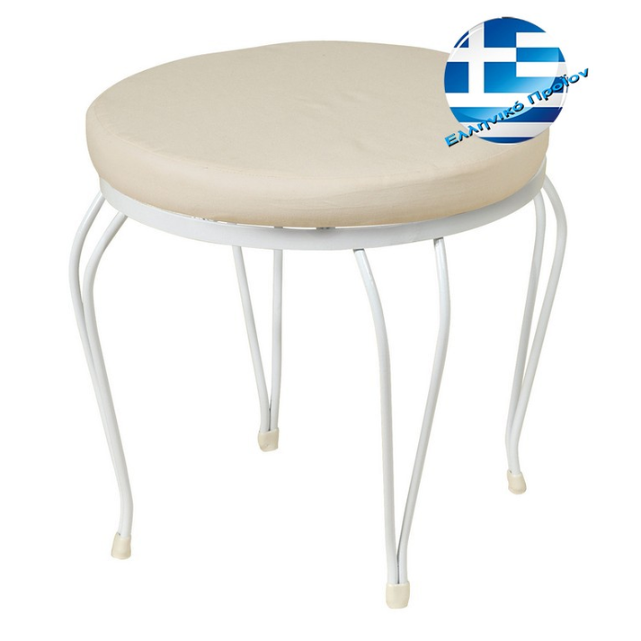 Γαλβανισμένο Μεταλλικό Μασίφ Σκαμπό Ø44x40cm