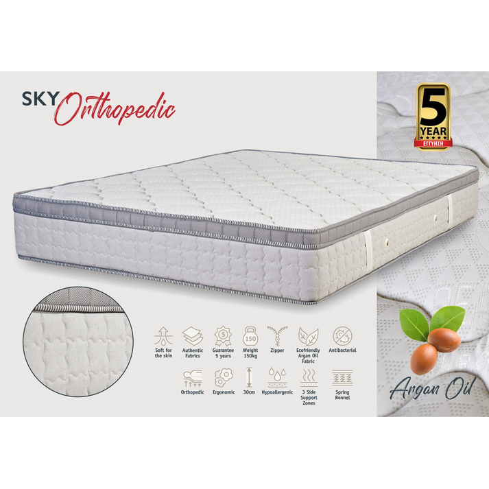 KPS ΣΤΡΩΜΑ ΜΕ ΑΝΩΣΤΡΩΜΑ SKY ORTHOPEDIC  ARGANOIL 90/100/110/120/130/140/150/160/170/180