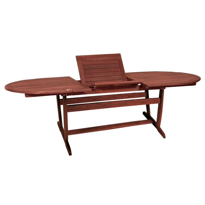 Οβάλ Επεκτεινόμενο τραπέζι Red Shorea 160 + 80 = 240 x 100 x 75cm