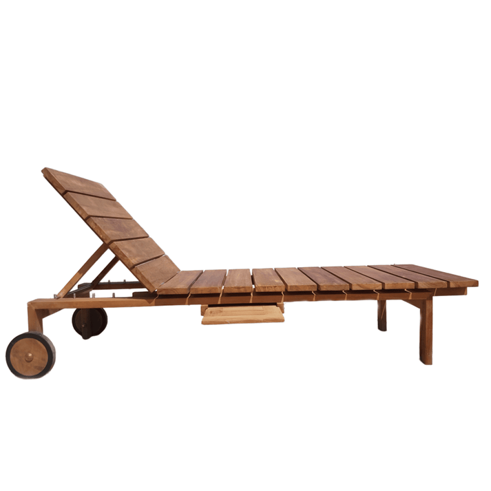 Summer Ξαπλώστρα Teak Ξύλινη Εξωτερικού Χώρου 190x65x35cm