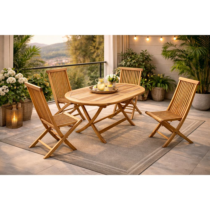 COZY  ΣΕΤ ΤΡΑΠΕΖΑΡΙΑ 5ΤΜΧ  ΞΥΛΟ TEAK