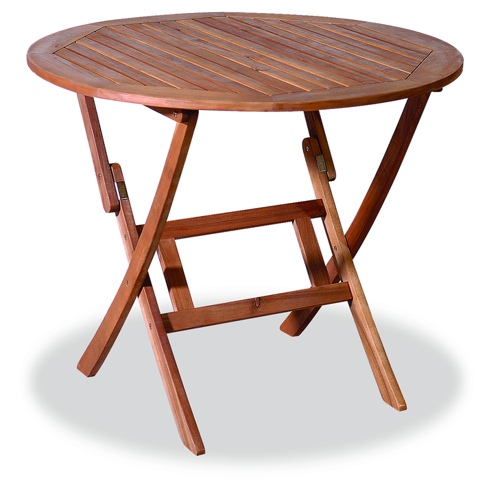 Ξύλινο Στρογγυλό Πτυσσόμενο Τραπέζι Acacia 90 x 75cm