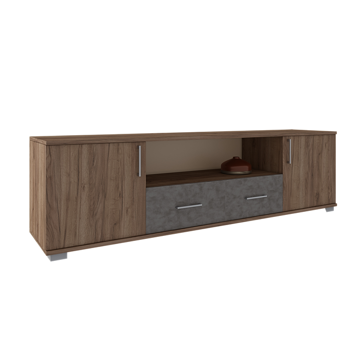 Έπιπλο Τηλεόρασης με 2 Ντουλάπια | 1 Συρτάρι Ελληνικής Κατασκευής 180x40xH51cm ALN