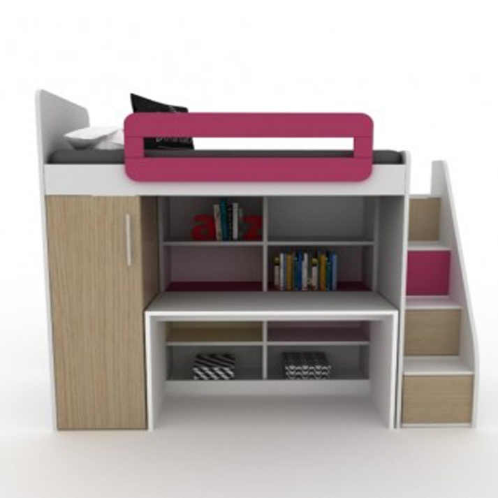 ΣΥΝΘΕΣΗ CLEVER HIGH ΜΕΛΑΜΙΝΗ ΕΛΛΗΝΙΚΗΣ ΚΑΤΑΣΚΕΥΗΣ LNA  245*190*98 (1 κρεβάτι 190Χ90 , 1 ντουλάπι, 1 ραφιέρα, 1 γραφείο)