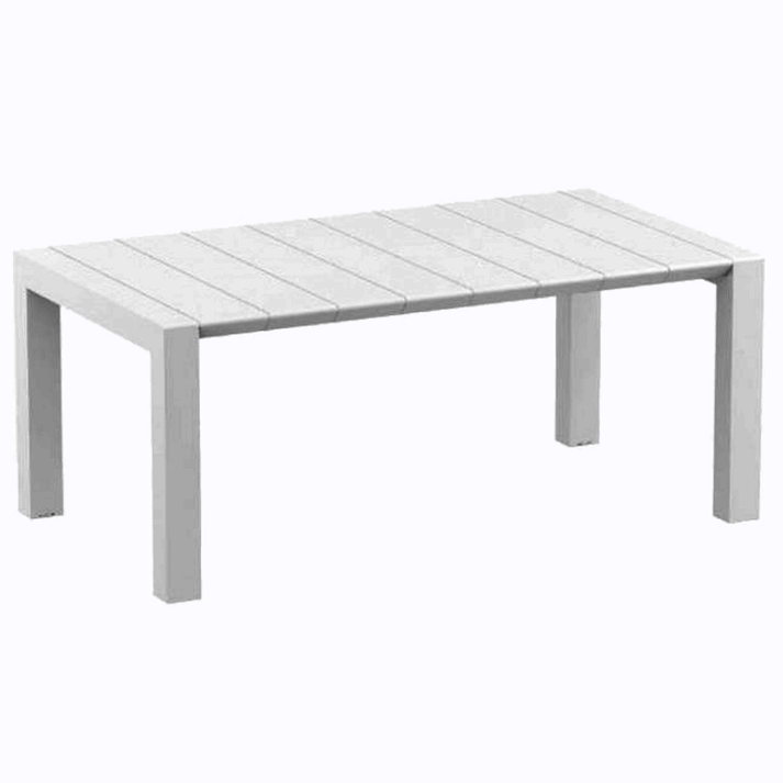 VEGAS WHITE 100X180/220Χ75εκ. ΕΠΕΚΤ.ΤΡΑΠΕΖΙ ΠΟΛ/ΝΙΟΥ