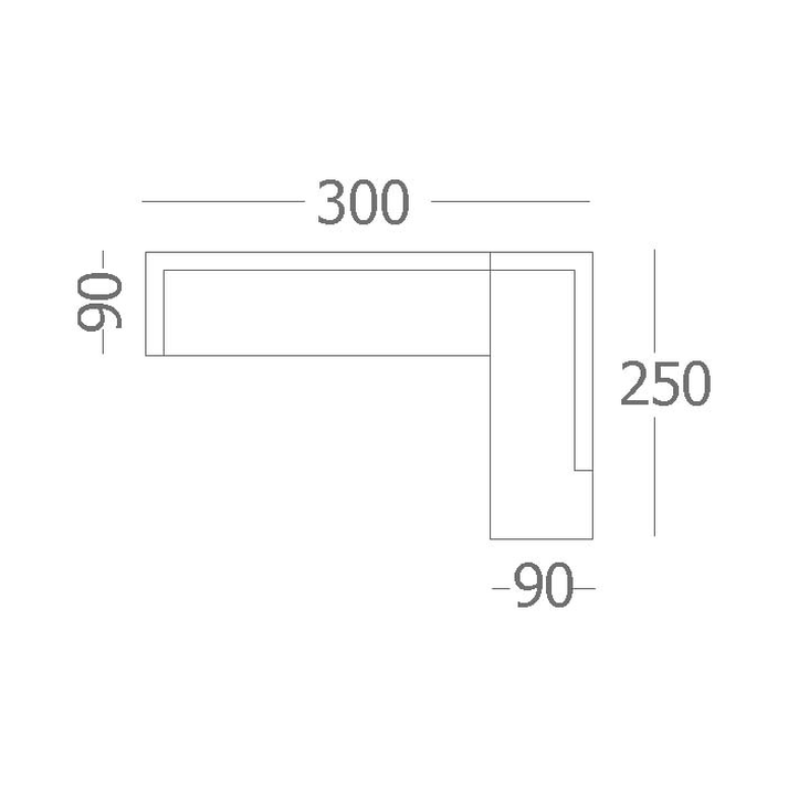 Γωνιακός καναπές ελληνικής κατασκευής 300*250*90 krj veronica