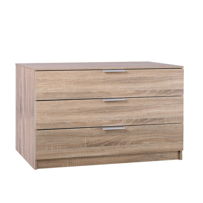 DRAWER Συρταριέρα με 3 Συρτάρια, Απόχρωση Sonoma