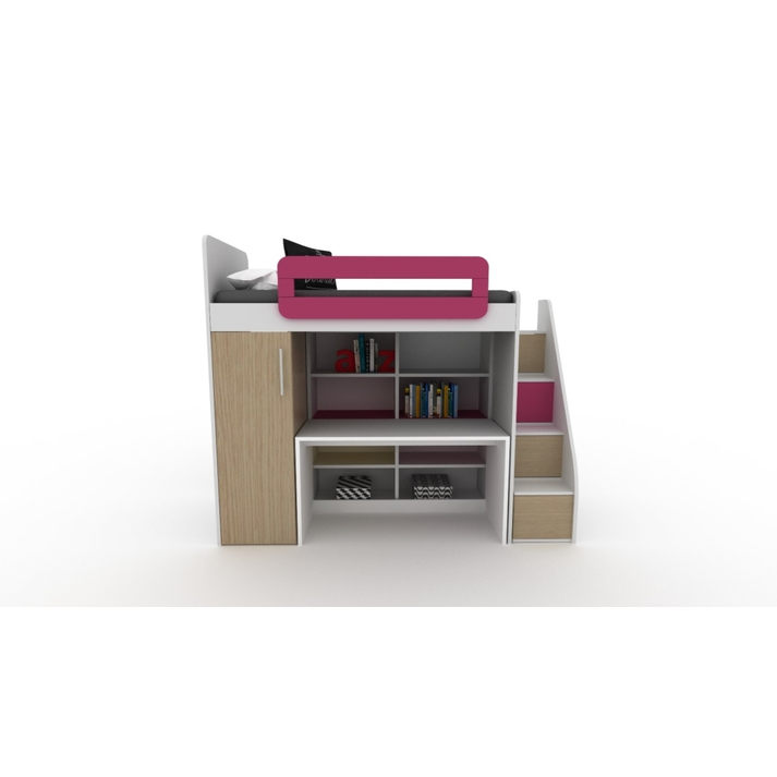 ΣΥΝΘΕΣΗ CLEVER HIGH ΜΕΛΑΜΙΝΗ ΕΛΛΗΝΙΚΗΣ ΚΑΤΑΣΚΕΥΗΣ LNA  245*190*98 (1 κρεβάτι 190Χ90 , 1 ντουλάπι, 1 ραφιέρα, 1 γραφείο)